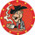 Pog n°17 - Billy the Kid - Lucky Luke - Petit Brun Extra - World Pog Federation (WPF)