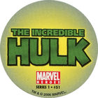 Pog n°51 - Hulk (logo) - Marvel Heroes - Global Pog Association (GPA)