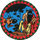 Pog n°11 - Rantanplan et un Indien - Lucky Luke - Petit Brun Extra - World Pog Federation (WPF)